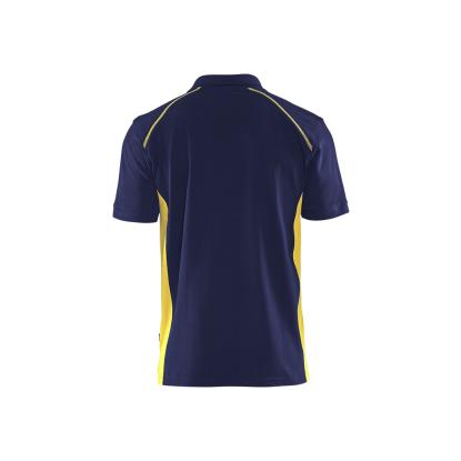 Blåkläder 3324 poloshirt, marineblå/hi-vis gul
