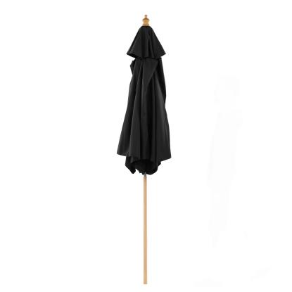 Venture Design Corypho parasol med tilt, sort/natur, Ø250 cm
