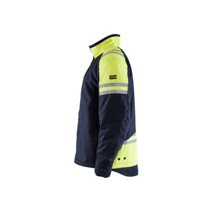 Blåkläder 4515 vinterjakke inherent steel, marineblå/hi-vis gul