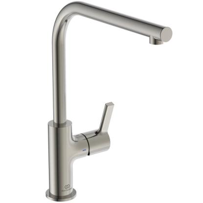 Ideal Standard GUSTO køkkenarmatur, L-tud, silver storm