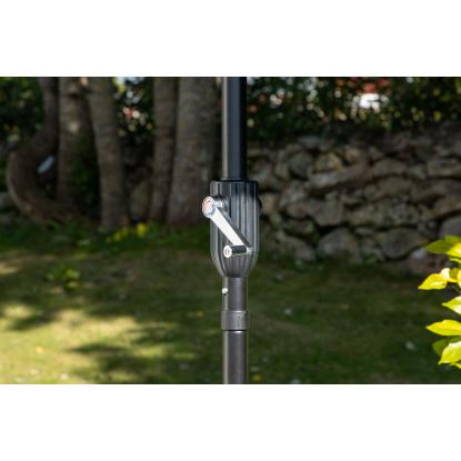 Venture Design Palmetto parasol med tilt, sort/grå, Ø270 cm