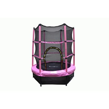 Viking Sports trampolin med sikkerhedsnet, lyserød, Ø140 cm