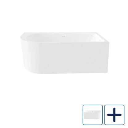 Best Design Living badekar, 180 x 80 cm, mat hvid