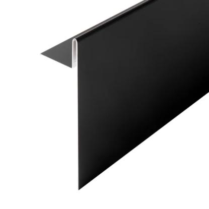 Facadeprofil, lysningsprofil, lodret, sort - 3 meter