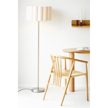 Watton gulvlampe i stål/hør, H150 cm, E27, beige/grå