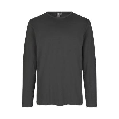 ID 0518 Interlock T-shirt med lange ærmer, koks grå