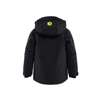 Blåkläder 5210 letforet vinterjakke 4-vejs stretch til børn, sort/hi-vis gul