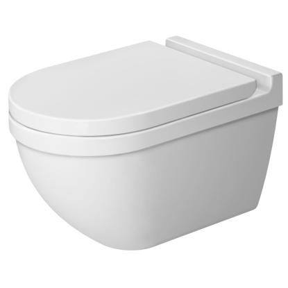 Duravit Starck 3 væghængt toilet med wondergliss og skjult montering
