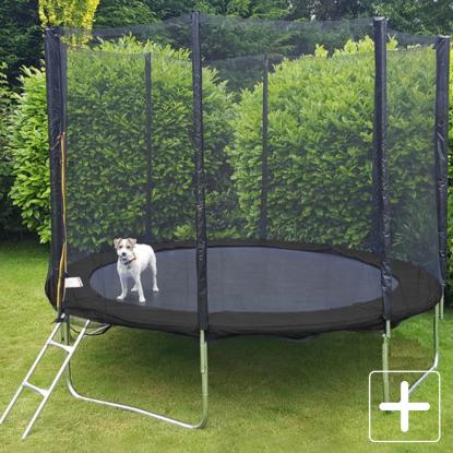 Viking Sports trampolin med sikkerhedsnet og stige, sort