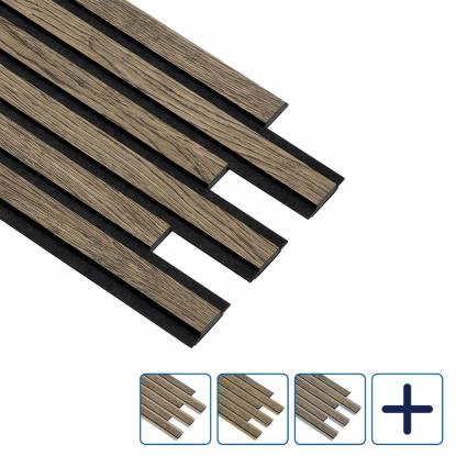 I-Wood Pro+ I-Lock Original akustikpanel, sort olieret, sort kerne, egefiner, 17 x 300 x 2400 mm