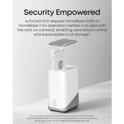 eufy E40 eufyCam ekstra sikkerhedskamera, 2K, solcelledrevet
