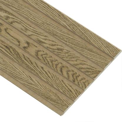 I-Wood Medio+ Original akustikpanel, mørkebrun olieret, brun filt og lys kerne, egefiner, 16 x 300 mm