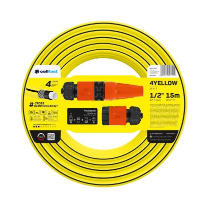 Cellfast 4YELLOW vandingssæt, 1/2", Ø12,5 mm - 15 meter
