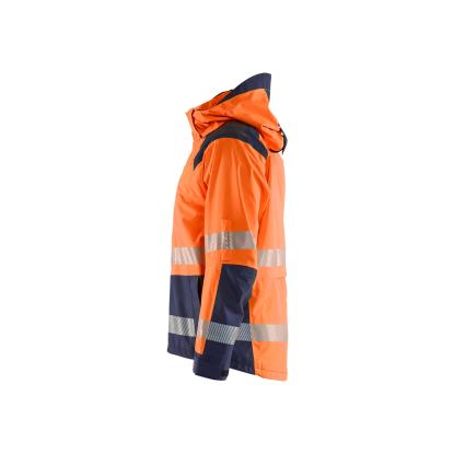 Blåkläder 4435 high vis skaljakke, hi-vis orange/marineblå
