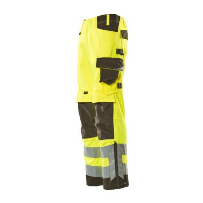 MASCOT SAFE SUPREME Kendal arbejdsbukser med knælommer, hi-vis gul/mørk antracit