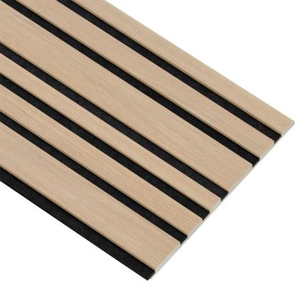 I-Wood Basic Mixed akustikpanel, ubehandlet natur, sort filt og lys kerne, egefiner, 16 x 300 mm 