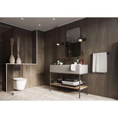 Fibo Wood vådrumspanel, 10 x 600 x 2400 mm, dark wood