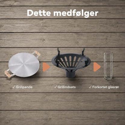 Gardenflare grilltilbehør til Klassisk ildrør, sort
