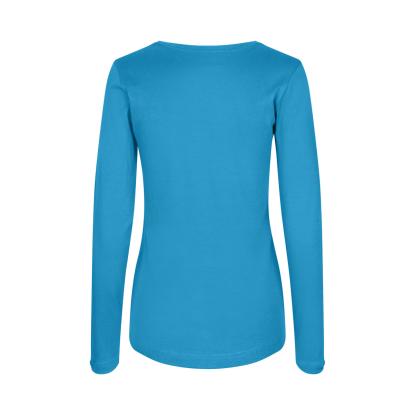 ID 0509 Interlock T-shirt med lange ærmer, dame, turkis