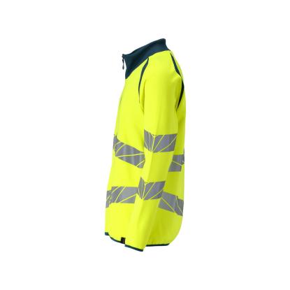 MASCOT ACCELERATE SAFE sweatshirt med lynlås, hi-vis gul/mørk petroleum