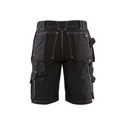 Blåkläder 1534 håndværker shorts med synlige syninger, sort