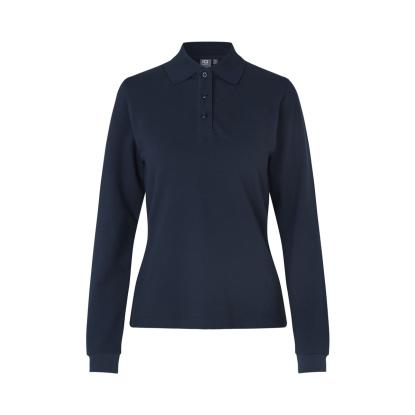 ID 0545 poloshirt med stretch, langærmet, dame, navy