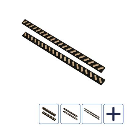 I-Wood top- & bundprofil til skråtstillet DivideWall rumdeler, sortmalet, MDF med egefinér