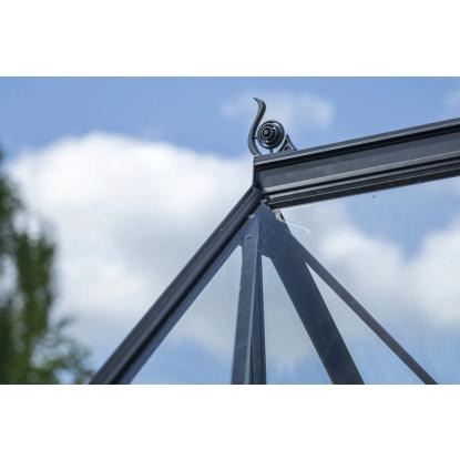 Halls Icon Gardenhouse 8 drivhus 13,0 m², sort, 3 mm hærdet glas