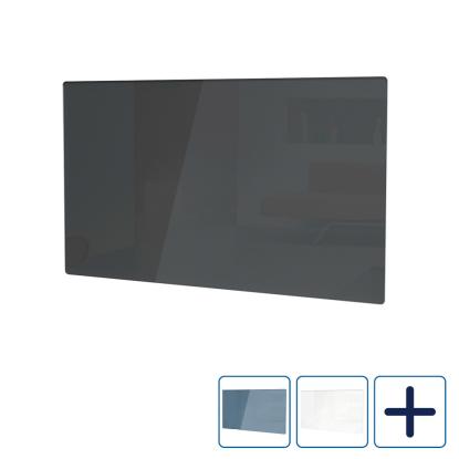 Nobø clip on glass front til el-radiator, antracitgrå