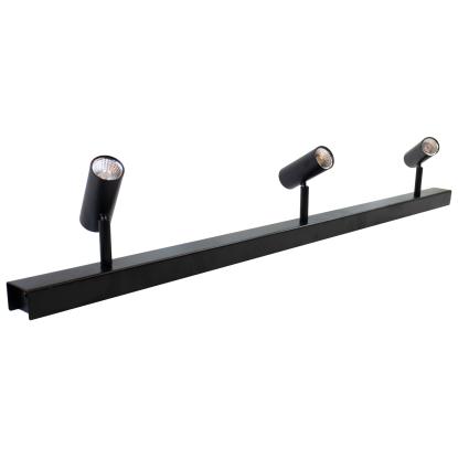 Nordlux Omari LED 3-spot skinne med 3-trins dæmpning, L78 cm, sort