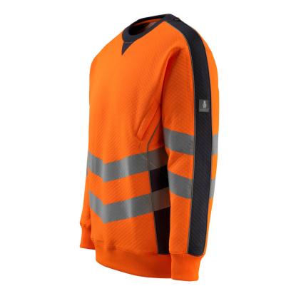 MASCOT SAFE SUPREME Wigton sweatshirt, hi-vis orange/mørk marine