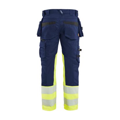 Blåkläder 1130 high vis buks stretch, marineblå/hi-vis gul