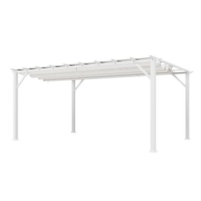 Paragon Outdoor Florenz 1116 pergola, aluminium, hvid, hvidt tekstil, 236 x 505 x 350 cm