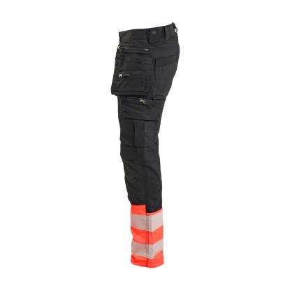 Blåkläder 1130 high vis buks stretch, sort/hi-vis rød