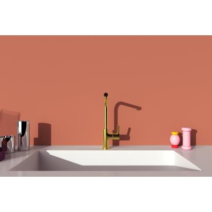 Ideal Standard GUSTO køkkenarmatur, L-tud, brushed gold