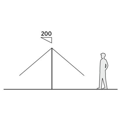 easy camp Totak Tarp solsejl, mørk sandfarve, 200 x 400 x 400 cm
