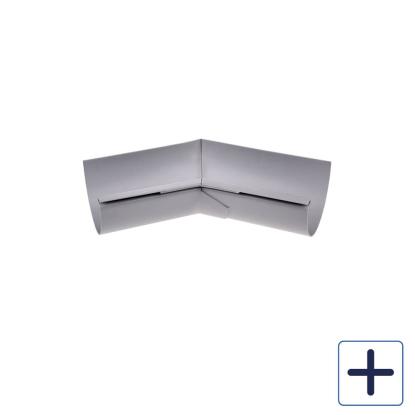 Plastmo indvendig gering, PVC, grå, 45°