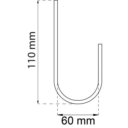Habo universalkrog 8521, elgalvaniseret, 60 x 110 mm