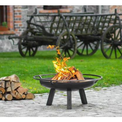 Cook King Porto bålsted, stål, sort, 39 x Ø75 cm