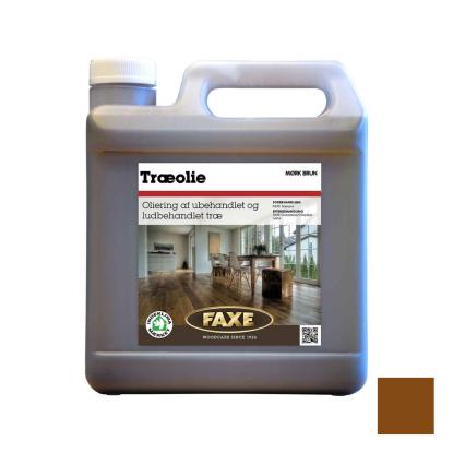 FAXE Træolie, mørk brun - 2,5 liter