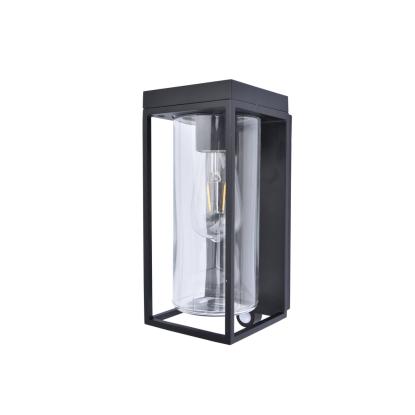 LUTEC FLAIR udendørs væglampe med solceller og sensor, H28,5 cm, E27, IP44, mørk grå