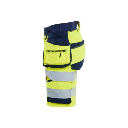 Blåkläder 7020 dame high vis shorts 4-vejs stretch, hi-vis gul/marineblå