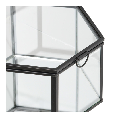 Torpe boks, glas/metal, klar/sort - 2 stk.