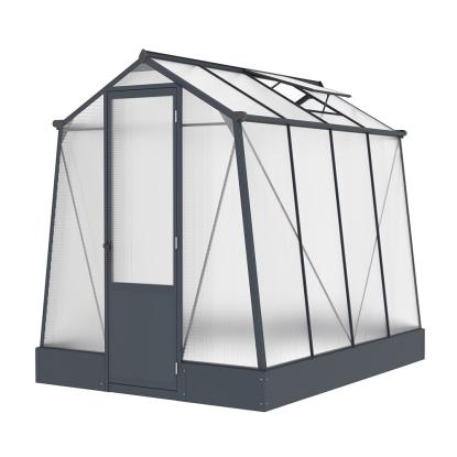 Westmann Aurora 68 drivhus, aluminium/polycarbonat, antracitgrå - 4,7 m²