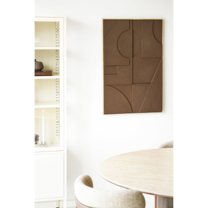 Isabella relief vægdekoration No. 1, brun, 60 x 90 cm