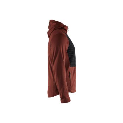 Blåkläder 3540 hættetrøje full zip, brændt rød/sort