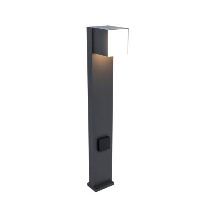 LUTEC CUBA udendørs LED bedlampe med jordstik, 1 lyskilde, H75 cm, IP54, mørk grå