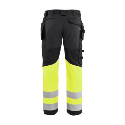 Blåkläder 1558 high vis buks med stretch, sort/hi-vis gul