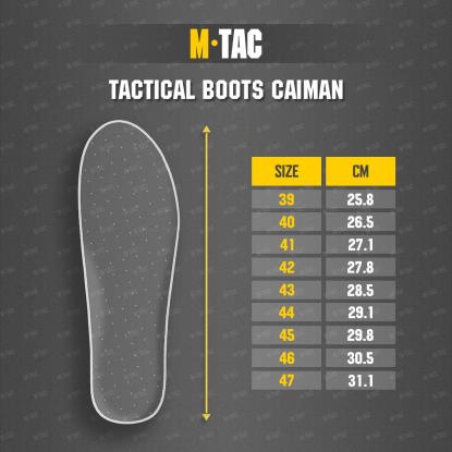 M-TAC Caiman High taktiske støvler, sort