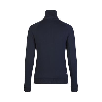 ID 0629 sweat cardigan med lynlås, dame, navy